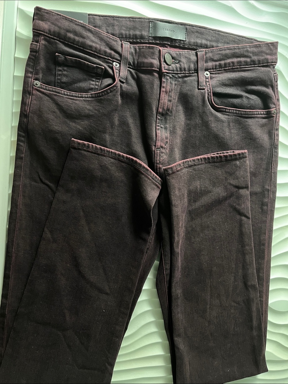 J Brand Men's black Burgundy Jeans